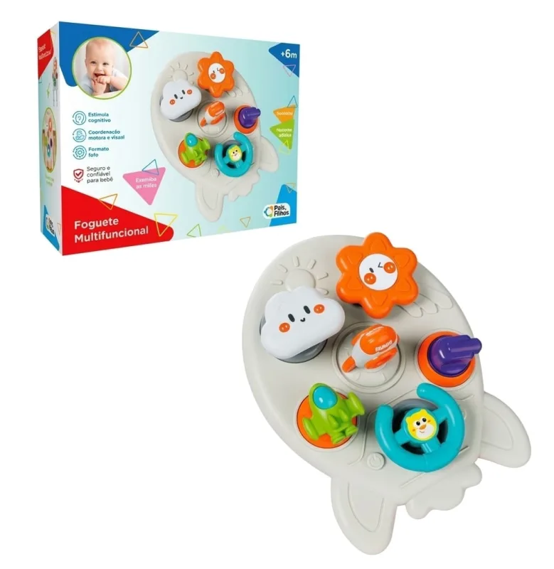Brinquedo Multifuncional Interativo Foguete  - Pais e Filhos - Pais E Filhos
