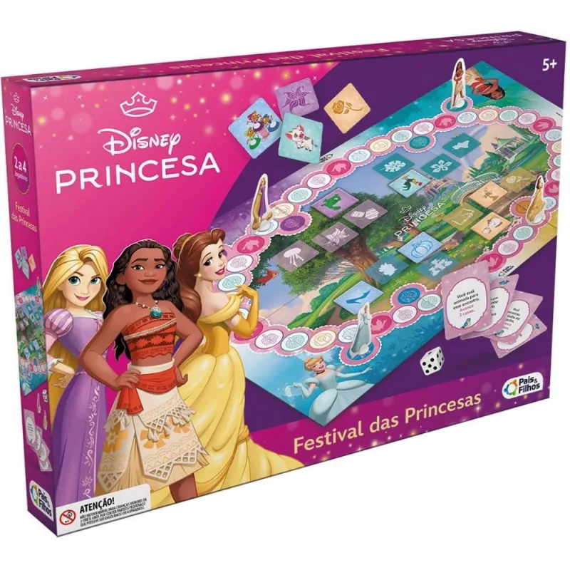 Jogo de Tabuleiro Festival das Princesa Disney