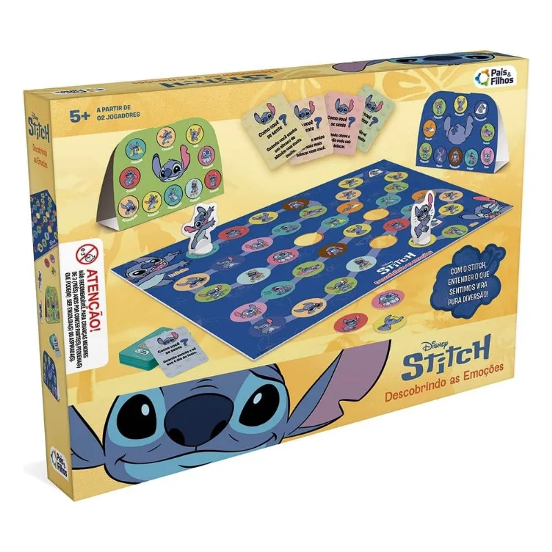 Jogo de Tabuleiro Descobrindo as Emoções Stitch Pais e Filhos