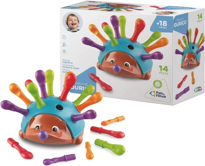 Brinquedo Educativo Sensorial Encaixe Ouriço - Pais e Filhos - Pais E Filhos - Brinquedos