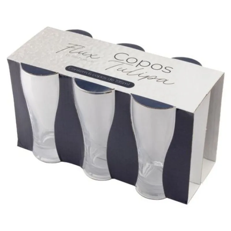 Conjunto Copo Flashgoods Tulipa Vidro 195ml com 6 Unidades - Flashgoods