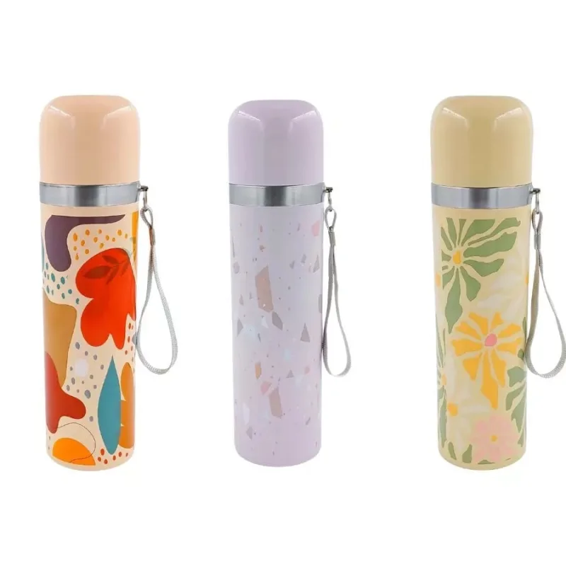 Garrafa Térmica 330ml Floral Diversos Modelos - LC - Presentes