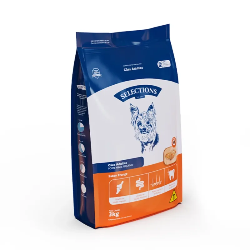 Ração Selections for Pets Cães Adultos Mini e Pequeno Frango - Selections For Pets