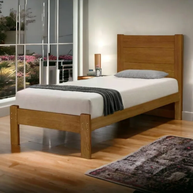 Cama Solteiro Lara MDF Imbuia com Design Moderno Atraente Móveis - Atraente Móveis