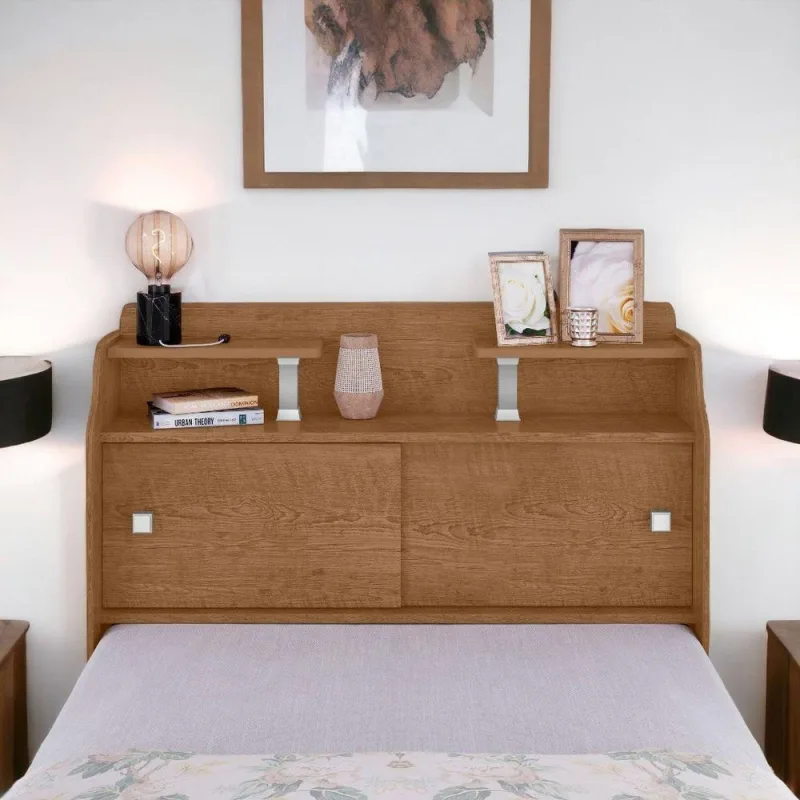 Cabeceira Box Solteiro Elisa Painel MDF-MDP Naturalle - naturalle