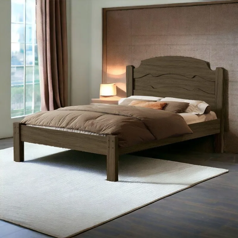 Cama Casal Íris em Mdf Marrom para Colchão 138x188cm Cambel Móveis