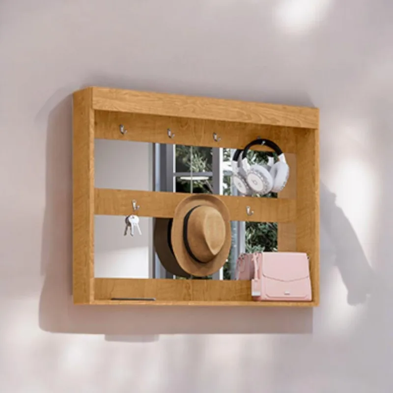 Espelheira Randi com 1 Prateleira em MDF-MDP 100cm Marrom Naturalle - Naturalle - Casa E Construção