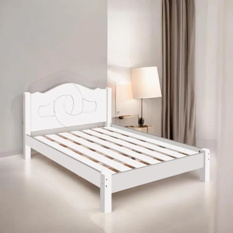 Cama Casal Siena Refinada MDF-MDP Branco Carmolar Móveis - OUTRAS - Cama, Mesa E Banho