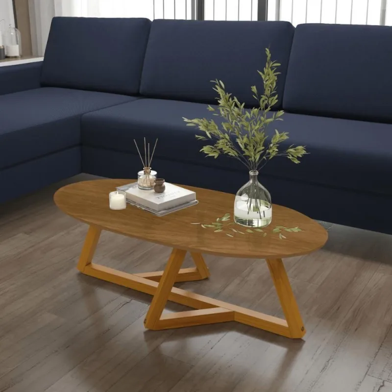 Mesa De Centro Sala De Estar Classic Oval Nature - OUTRAS