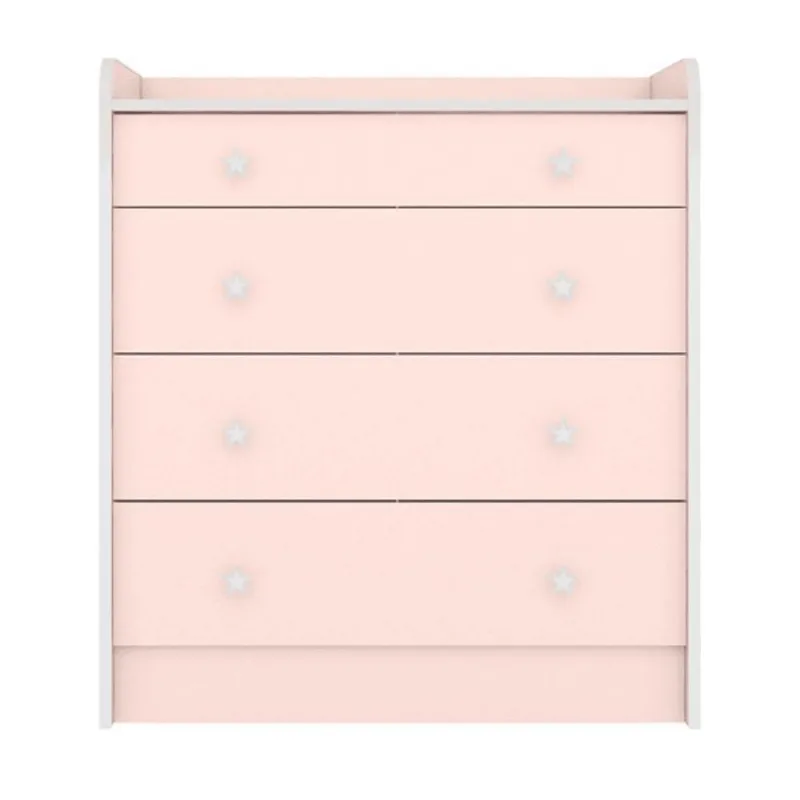 2523 - Comoda Com Trocador Doce Sonho Rosa Acetinado (2523.91)