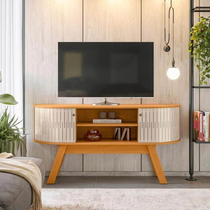 Bancada Para Sala De Estar Atlanta Cinamomo/off-white - madetec moveis
