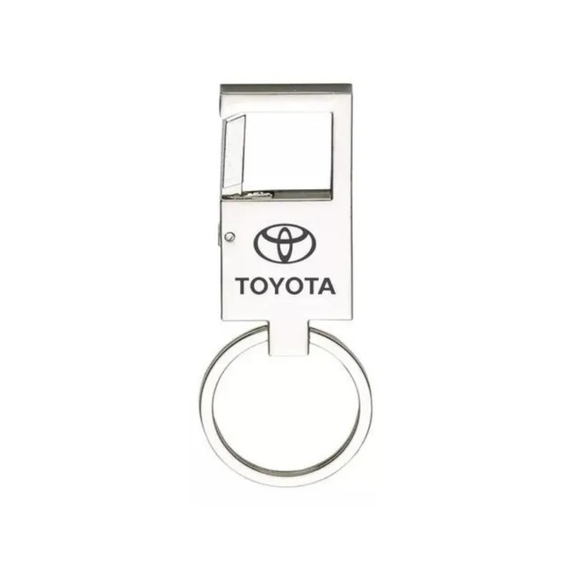 Chaveiro Para Toyota Corolla Metal Espelhado Mosquetão - E