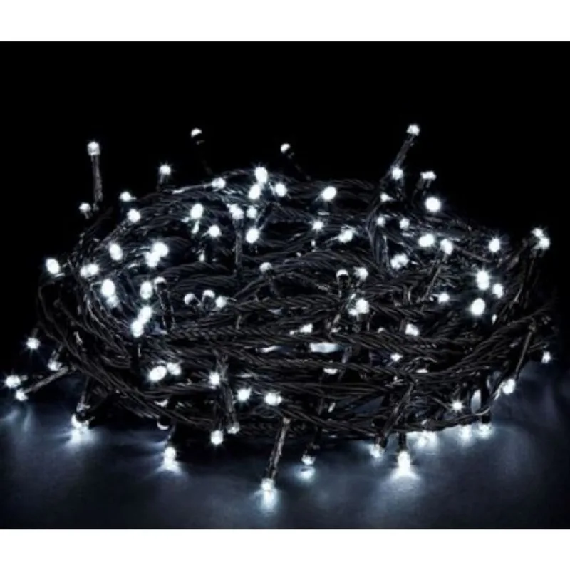 Pisca Pisca 100 Led 10 Metros 110V Branco Frio Fio Verde