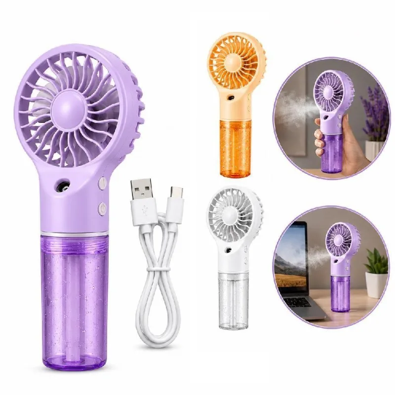 Ventilador Umidificador Portátil Recarregável Yeet 0,3w A 1w 4 Velocidades Spray Mini Vaporizador