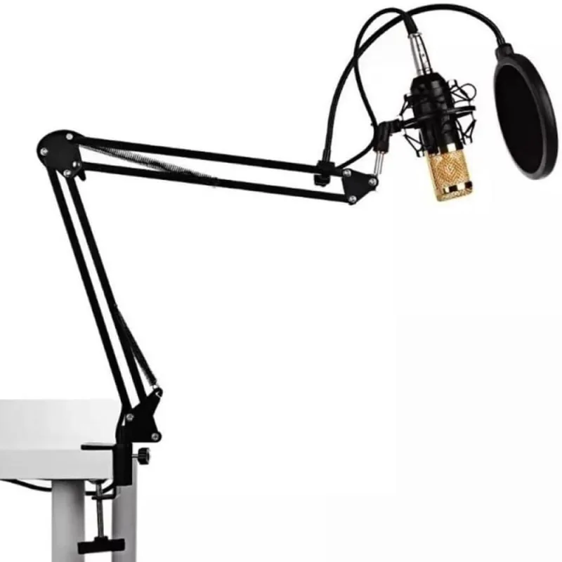 Kit microfone com braço de suspensão ajustável p/ microfone - Não Disponível - Instrumentos Musicais