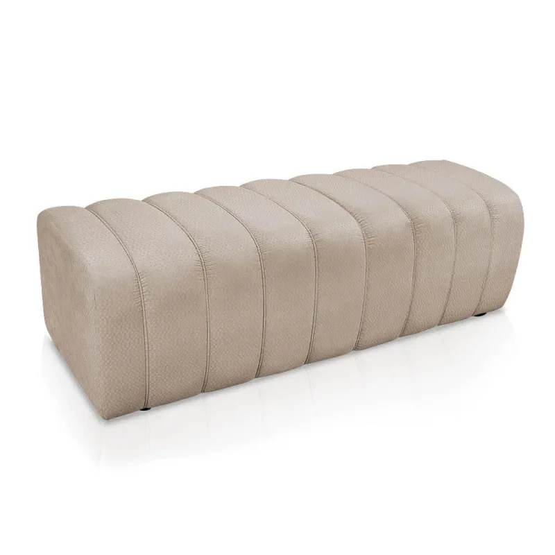 Calçadeira Olivia Casal 140cm A85 Bege - Não Disponível - Móveis