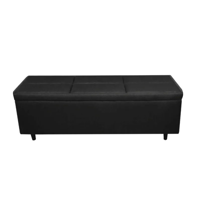 Calçadeira Milão 140 cm Suede Preto - D'Rossi - DRossi