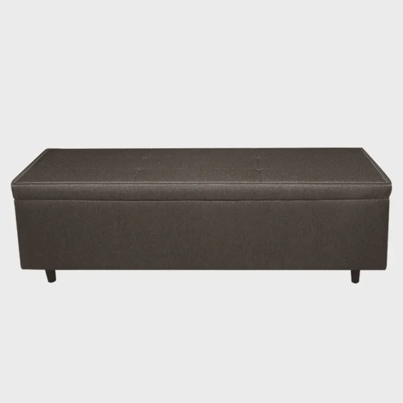 Calçadeira Turim 90 cm Linho Marrom - D'Rossi - DRossi