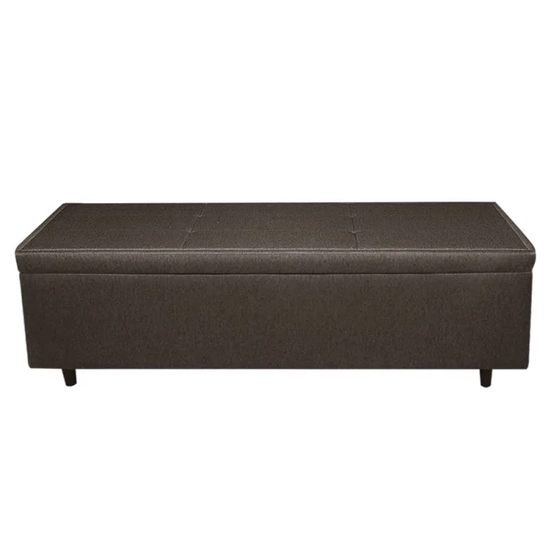 Calçadeira Turim 140 cm Linho Marrom - D'Rossi - DRossi