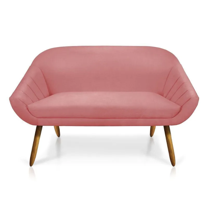 Namoradeira Suede Rose Castanho - DRossi