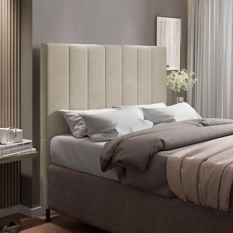 Cabeceira Cama Box Casal 140cm Suede Bege - DRossi - Colchões