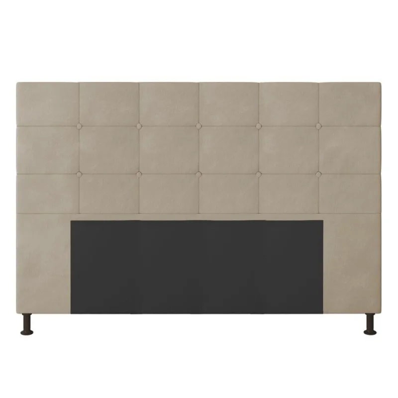 Cabeceira Cama Box Queen 160cm Suede Bege - DRossi - Colchões