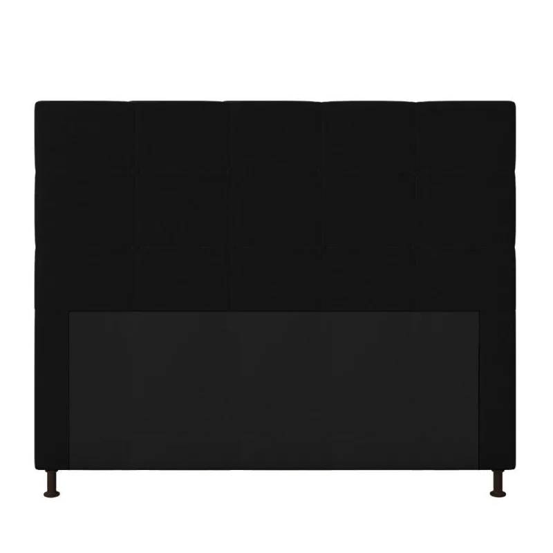 Cabeceira Cama Box Casal 140cm Corino Preto - DRossi - Colchões