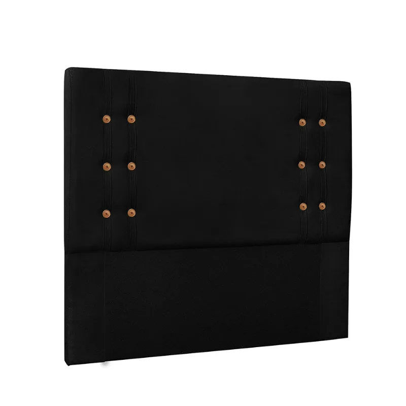 Cabeceira Gênova Para Cama Box Solteiro 90 cm Suede Preto - D'Rossi