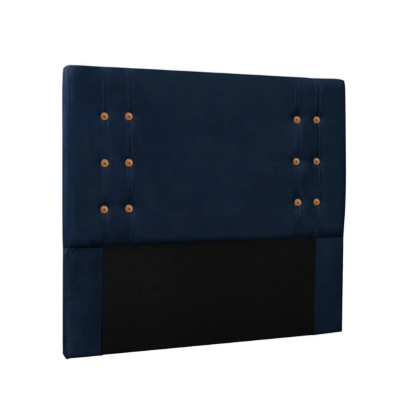 Cabeceira Gênova Para Cama Box King 195 cm Suede Azul Marinho - D'Rossi - DRossi