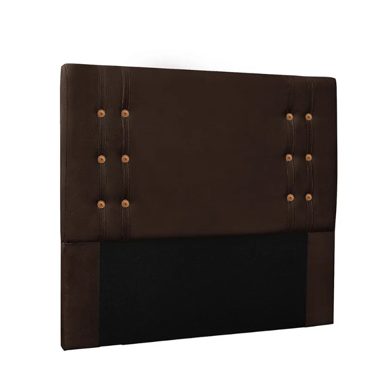 Cabeceira Gênova Para Cama Box King 195 cm Suede Café - D'Rossi - DRossi