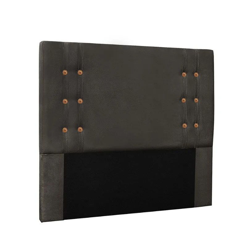 Cabeceira Gênova Para Cama Box King 195 cm Suede Cinza - D'Rossi - DRossi