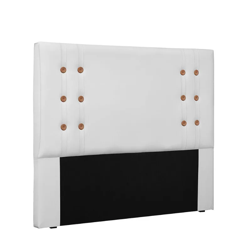 Cabeceira Gênova Para Cama Box King 195 cm Corino Branco - D'Rossi - DRossi