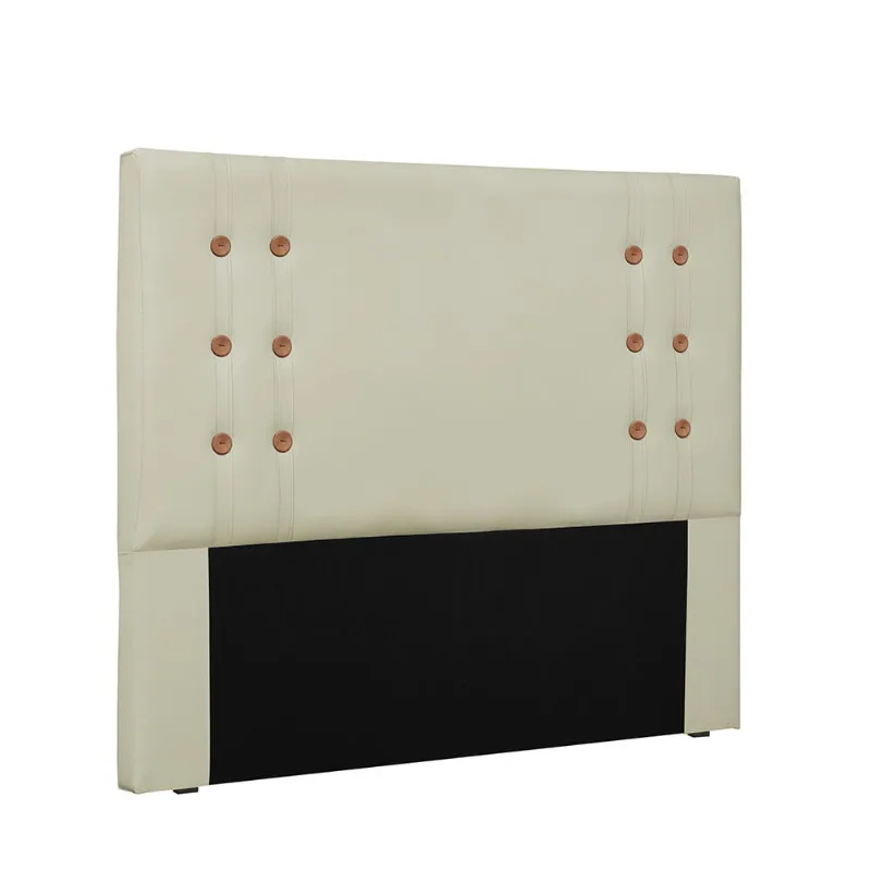 Cabeceira Gênova Para Cama Box King 195 cm Corino Bege - D'Rossi - DRossi