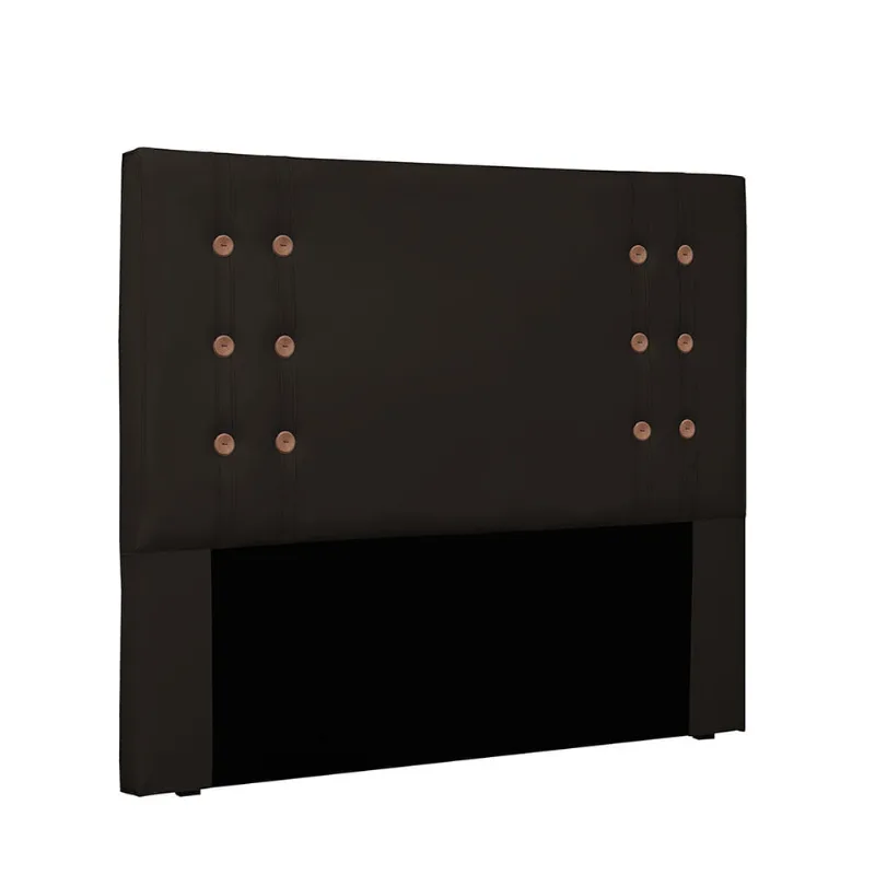 Cabeceira Gênova Para Cama Box King 195 cm Corino Marrom - D'Rossi - DRossi