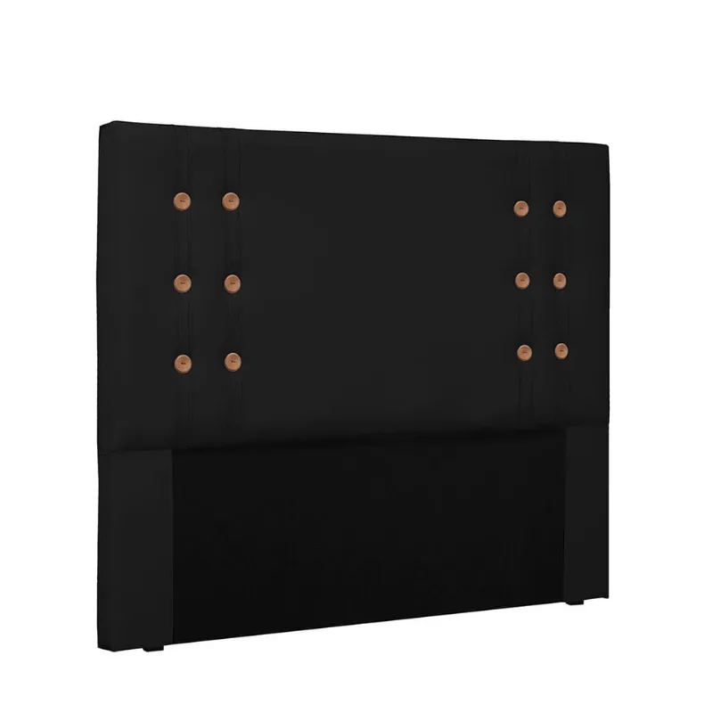 Cabeceira Gênova Para Cama Box King 195 cm Corino Preto - D'Rossi - DRossi