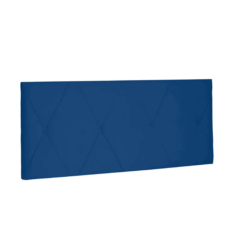 Cabeceira Painel Aquilla Para Cama Box Casal 140 cm Suede Azul Marinho - D'Rossi - DRossi