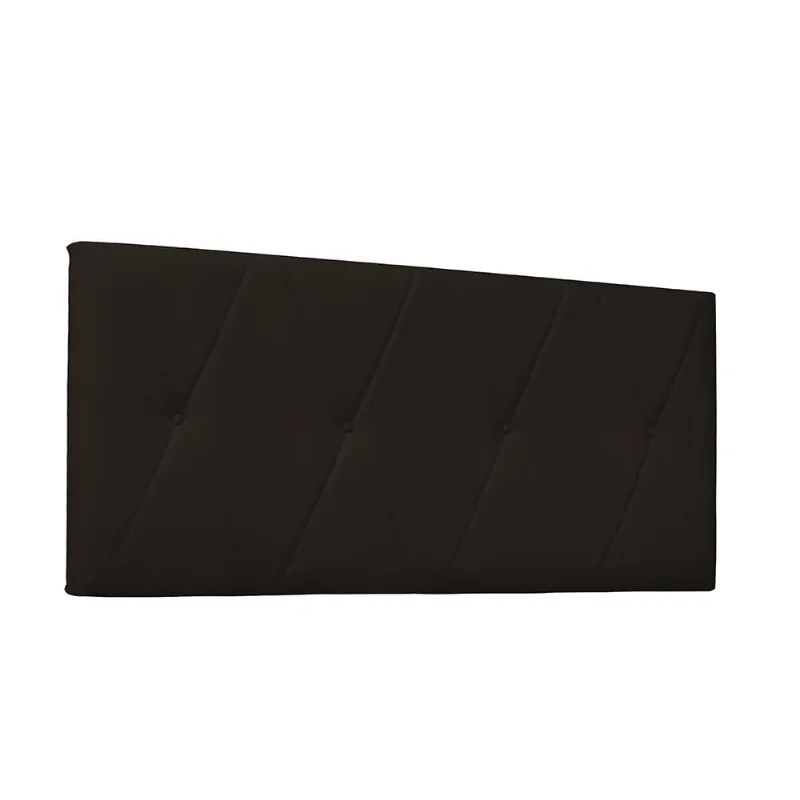 Cabeceira Painel Aquilla Para Cama Box Casal 140 cm Corino Marrom - D'Rossi - DRossi