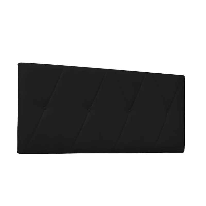Cabeceira Painel Aquilla Para Cama Box Casal 140 cm Corino Preto - D'Rossi