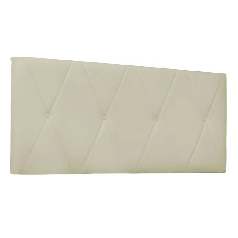 Cabeceira Painel Aquilla Para Cama Box Queen 160 cm Corino Bege - D'Rossi