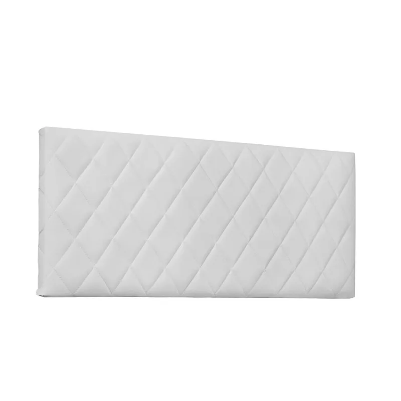 Cabeceira Painel Dubai Para Cama Box King 195 cm Corino Branco - D'Rossi - DRossi