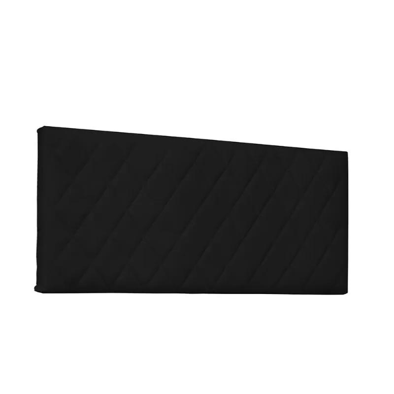 Cabeceira Painel Dubai Para Cama Box King 195 cm Corino Preto - D'Rossi