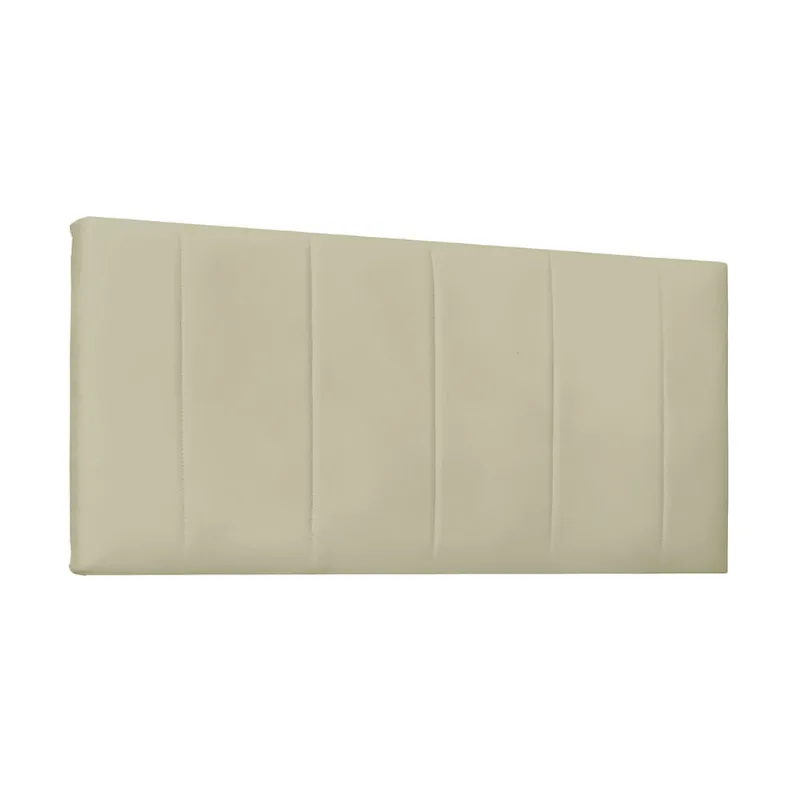 Cabeceira Painel Arizona Para Cama Box Casal 140 cm Corino Bege - D'Rossi