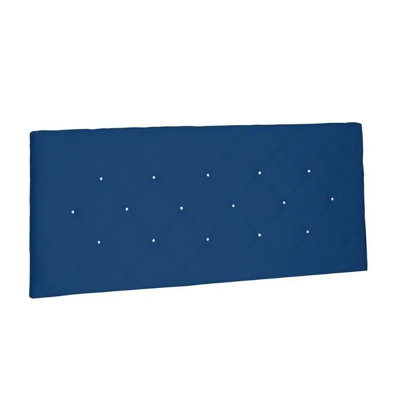 Cabeceira Painel Tânia Casal 140cm Suede Azul Marinho - DRossi