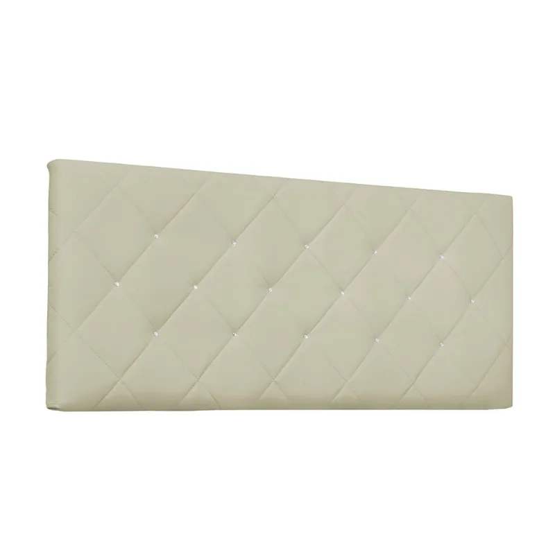 Cabeceira Painel Tânia Para Cama Box Solteiro 90 cm Corino Bege - D'Rossi - DRossi