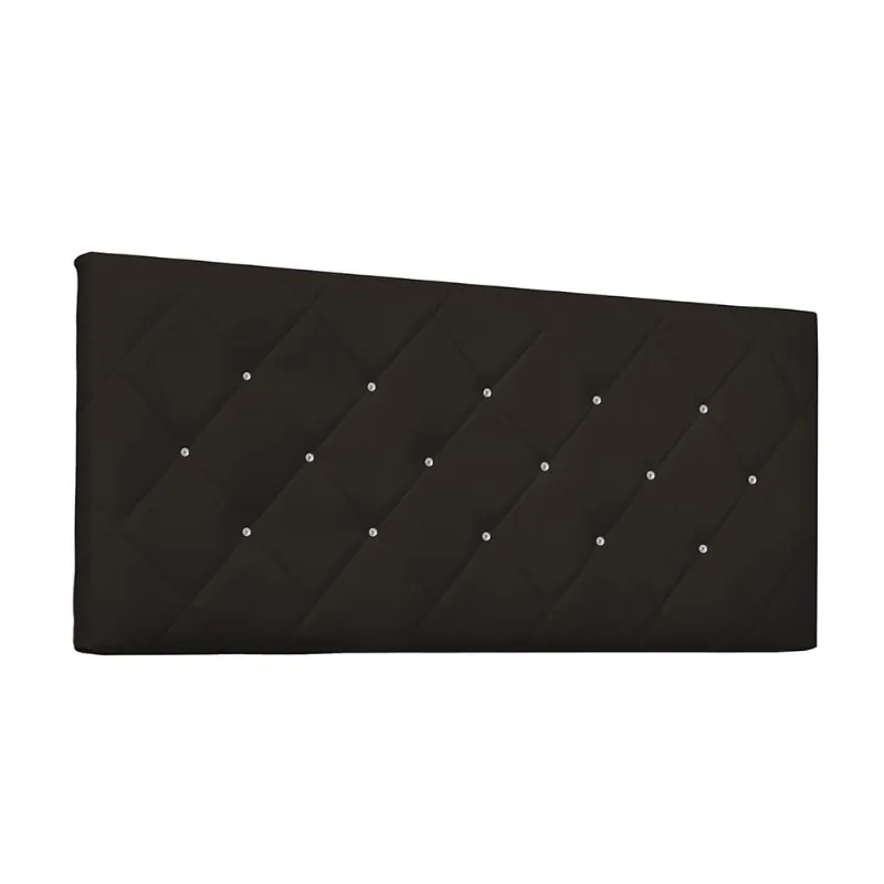 Cabeceira Painel Tânia Para Cama Box Solteiro 90 cm Corino Marrom - D'Rossi