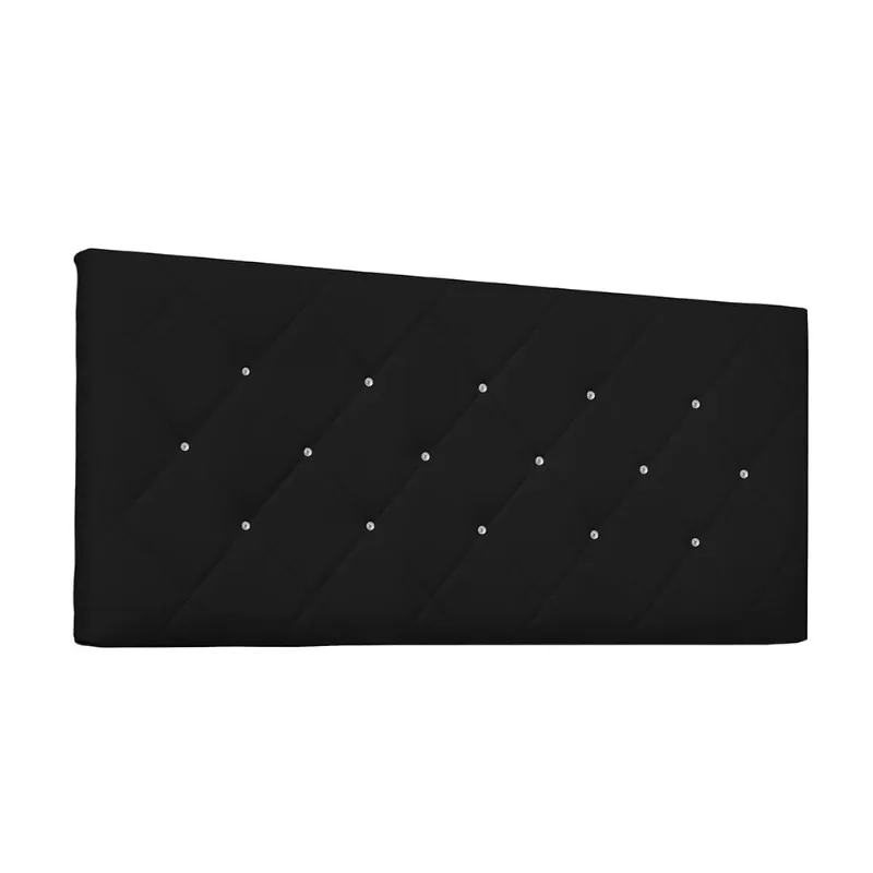 Cabeceira Painel Tânia Para Cama Box Solteiro 90 cm Corino Preto - D'Rossi