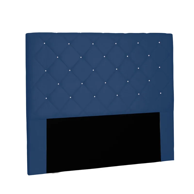 Cabeceira Tania Para Cama Box Casal 140 cm Suede Azul Marinho - D'Rossi