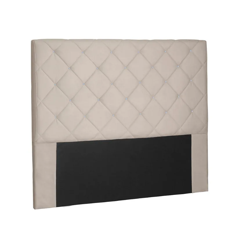 Cabeceira Tania Para Cama Box King 195 cm Suede Bege - D'Rossi - DRossi