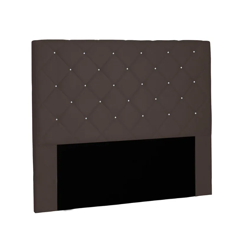 Cabeceira Tania Para Cama Box King 195 cm Suede Café - D'Rossi