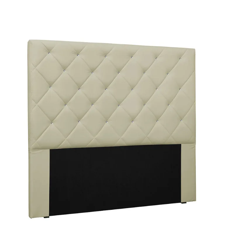 Cabeceira Tania Para Cama Box King 195 cm Corino Bege - D'Rossi